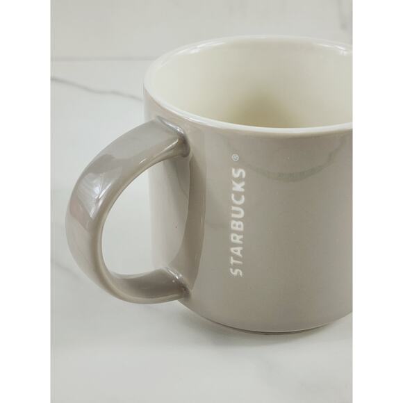 Starbucks Coffee Mug Tea Cup 14oz Light Brown 2013 Drinkware Stackable 4 3/4" - Picture 2 of 16